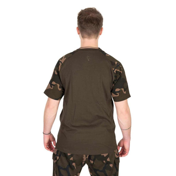 FOX Khaki/Camo Outline T-Shirt - tričko