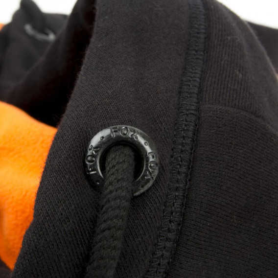 FOX Black/Orange Heavy Lined Hoodie - mikina