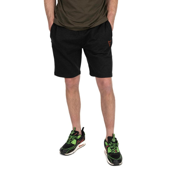 FOX Collection Black/Orange Lightweight Jogger Shorts - kraťasy