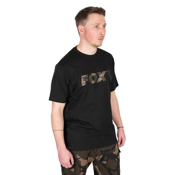 FOX Black/Camo Logo T-Shirt - tričko