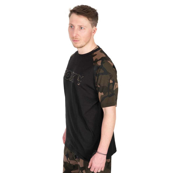 FOX Black/Camo Outline T-Shirt - tričko