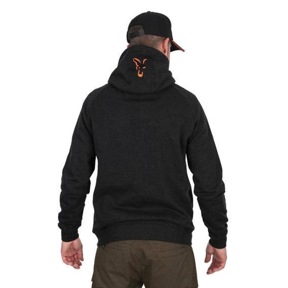 FOX Collection Black/Orange Lightweight Hoodie - mikina