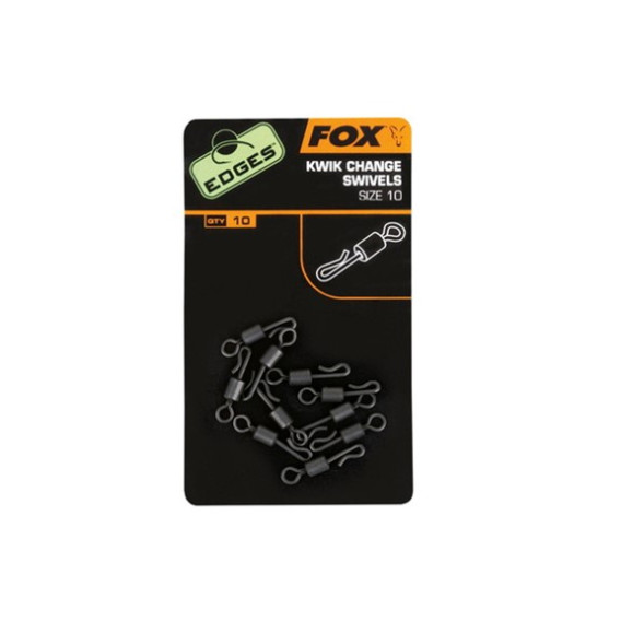 FOX EDGES Kwik Change Swivel Size 10 - obratlíky 10ks