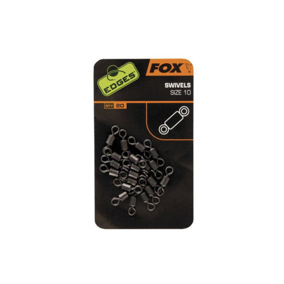 FOX Edges Standard Swivels Size 10 - obratlíky 20ks