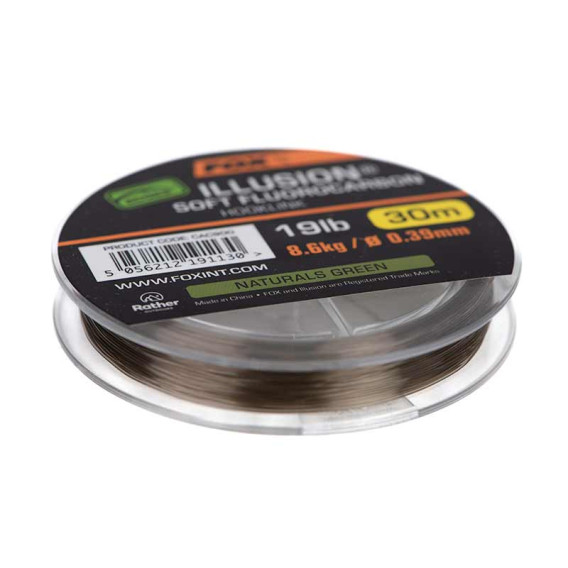 FOX Illusion Soft Fluorocarbon Hooklink 12lb 0.30mm - fluorokarbón