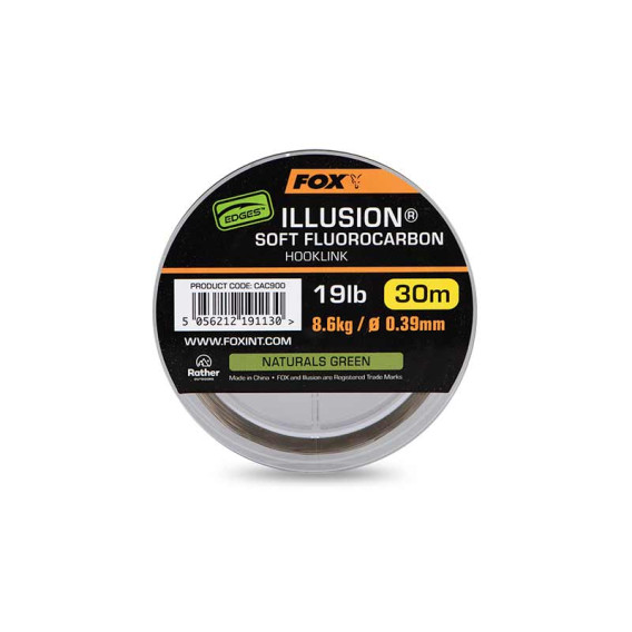 FOX Illusion Soft Fluorocarbon Hooklink 19lb 0.39mm - fluorokarbón