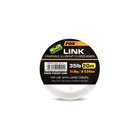 FOX Edges Link Illusion Fluorocarbon 0.64mm 35lb - fluorokarbón