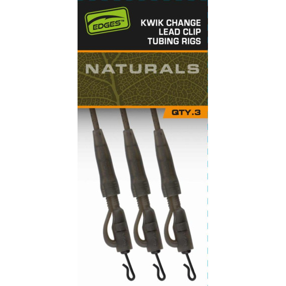 FOX Naturals Kwik Change Lead Clip Tubing Rigs - hotové montáže