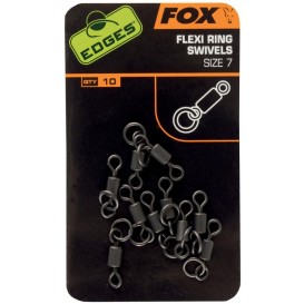 FOX Edges Flexi Ring Swivel Size 7 - obratlíky s krúžkom 10ks