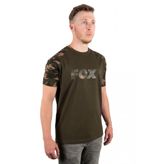 FOX Raglan T-Shirt Khaki/Camo - tričko