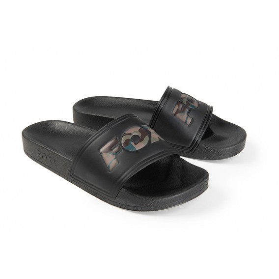 FOX Sliders Black/Camo- šľapky