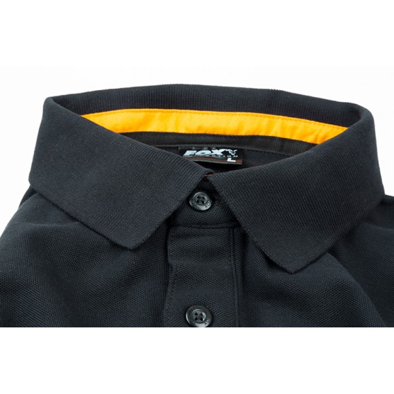 FOX Collection Black/Orange Polo Shirt - polokošeľa