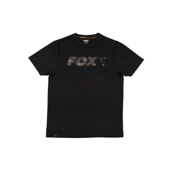 FOX Black/Camo Chest Print T-Shirt - tričko