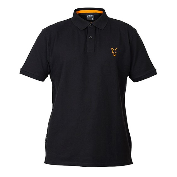 FOX Collection Black/Orange Polo Shirt - polokošeľa