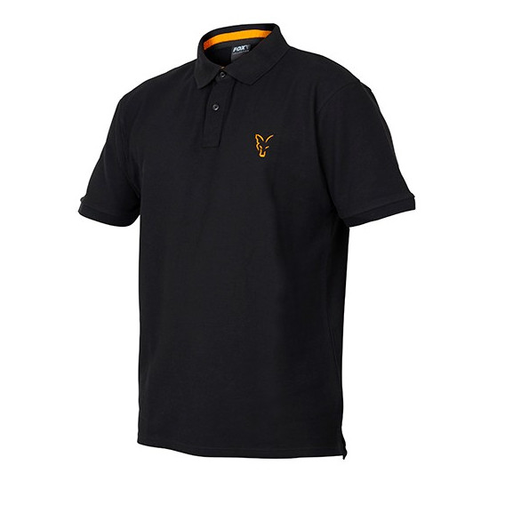 FOX Collection Black/Orange Polo Shirt - polokošeľa